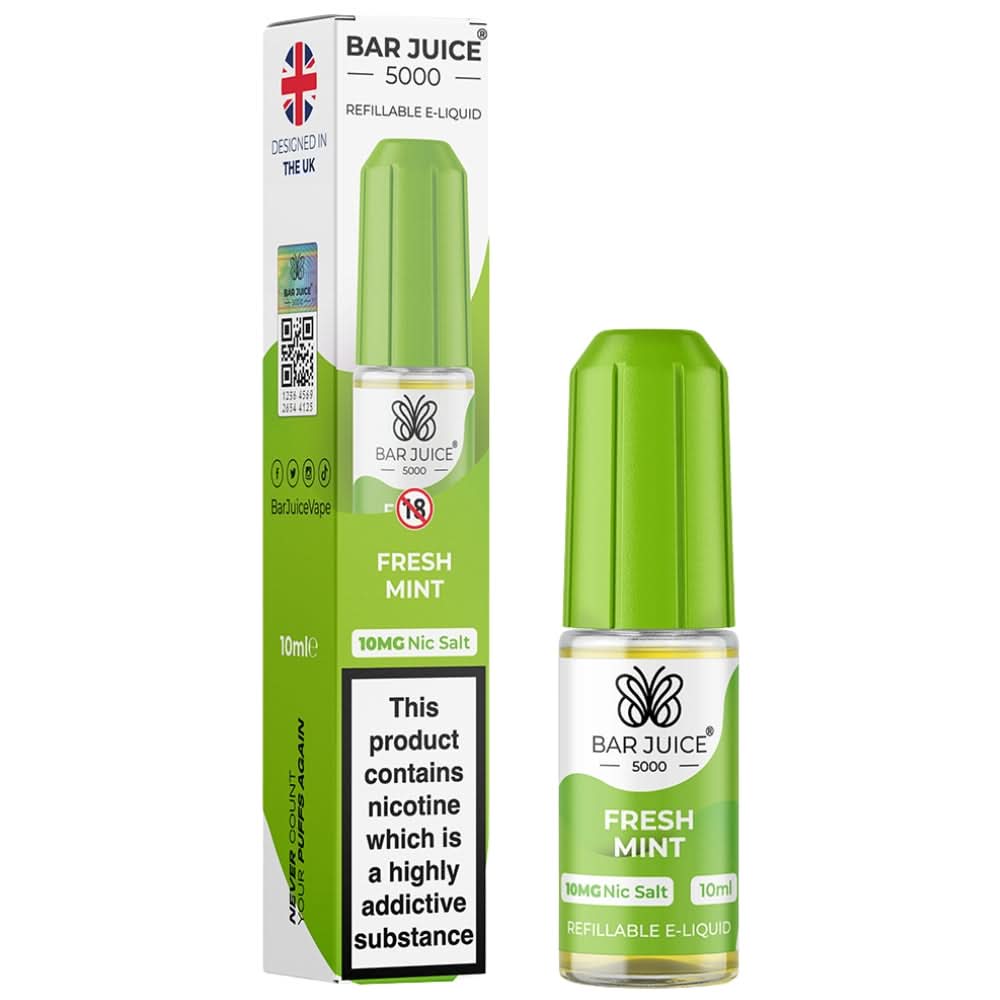 Fresh Mint Nic Salt E-Liquid by Bar Juice (10ml)