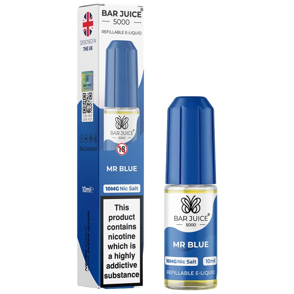 Mr Blue Nic Salt E-Liquid by Bar Juice (10ml)