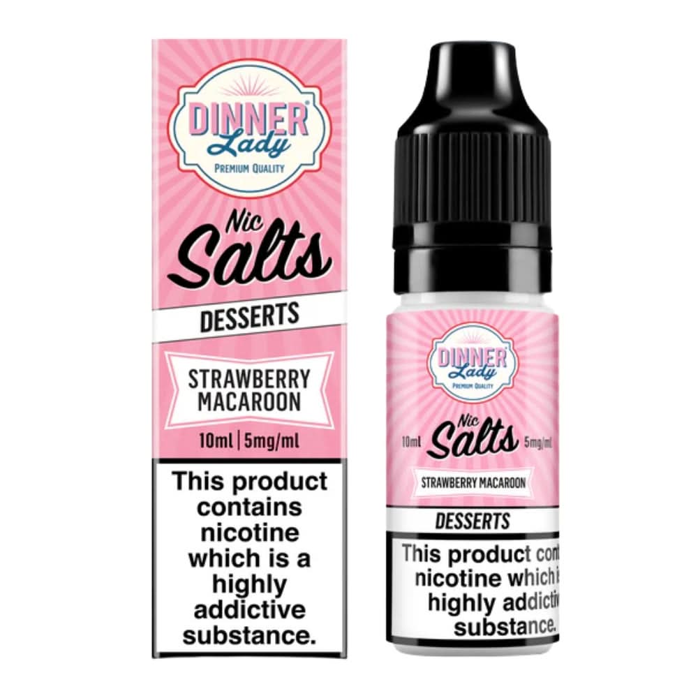 Strawberry Macaroon Nic Salt E-Liquid by Dinner Lady (10ml)