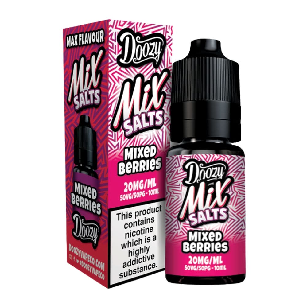 Mixed Berries Nic Salt E-Liquid Mix Salts Series by Doozy Vape Co (10ml)