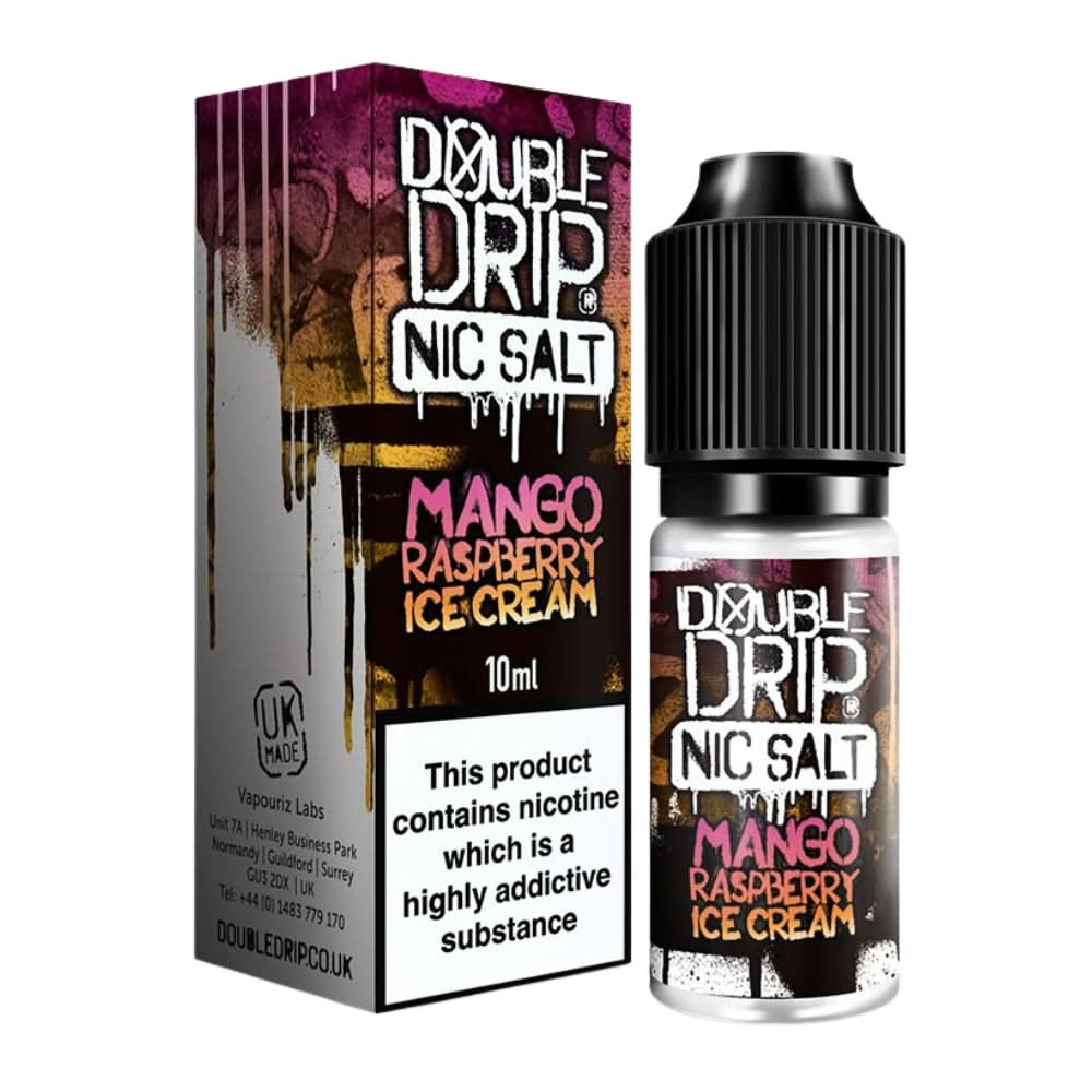 Mango Raspberry Ice Cream Nic Salt E-Liquid by Double Drip (10ml)