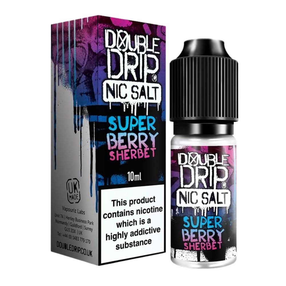 Super Berry Sherbet Nic Salt E-Liquid by Double Drip (10ml)