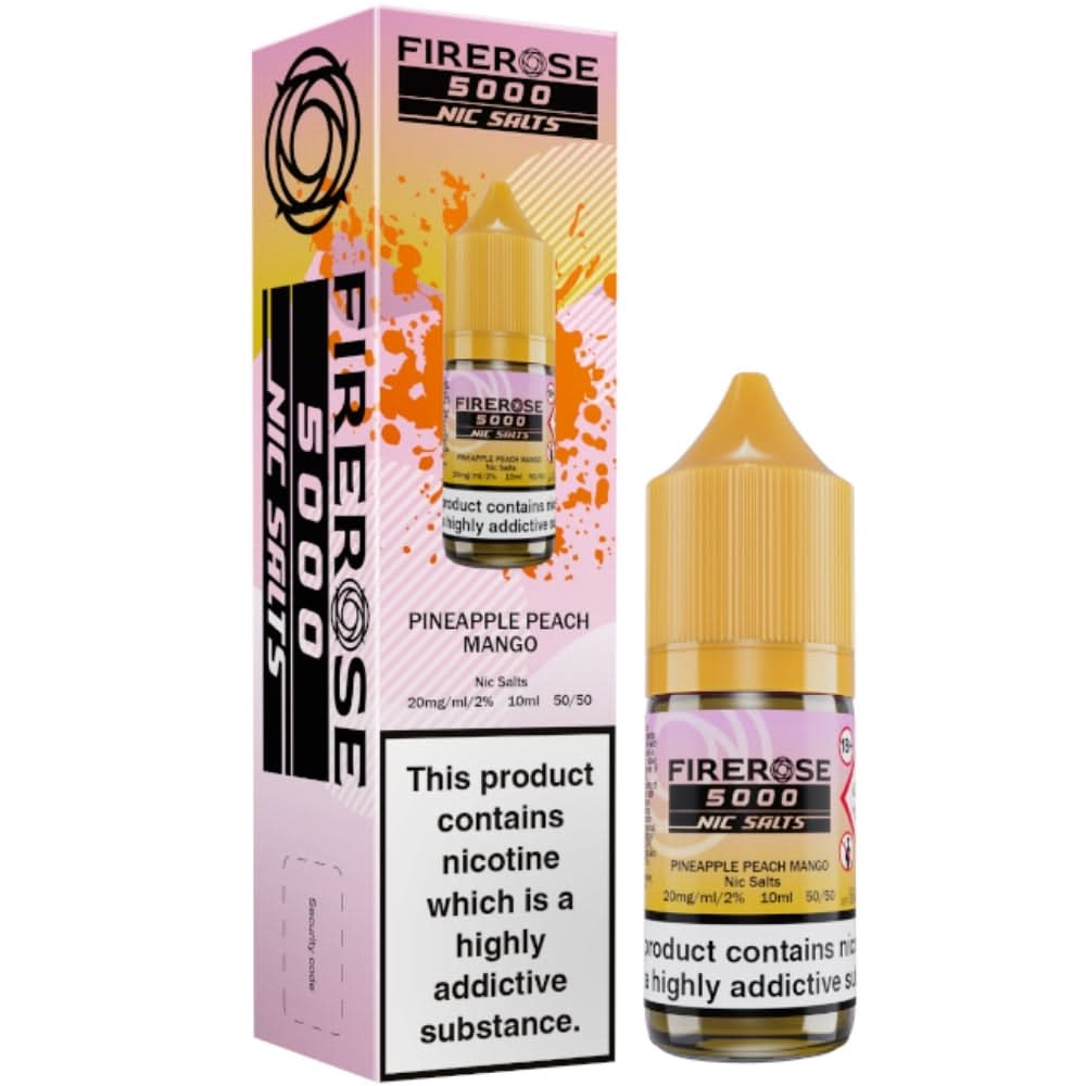 Pineapple Peach Mango Nic Salt E-Liquid Firerose 5000 by ELUX (10ml)