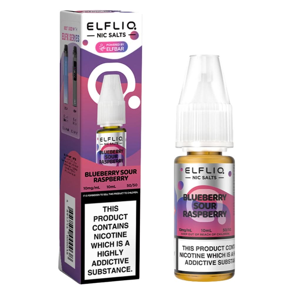 Blueberry Sour Raspberry Nic Salt E-Liquid by Elf Bar Elfliq (10ml)