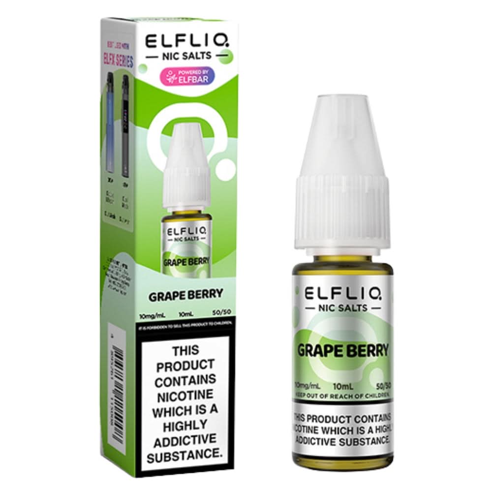 Grape Berry Nic Salt E-Liquid by Elf Bar Elfliq (10ml)
