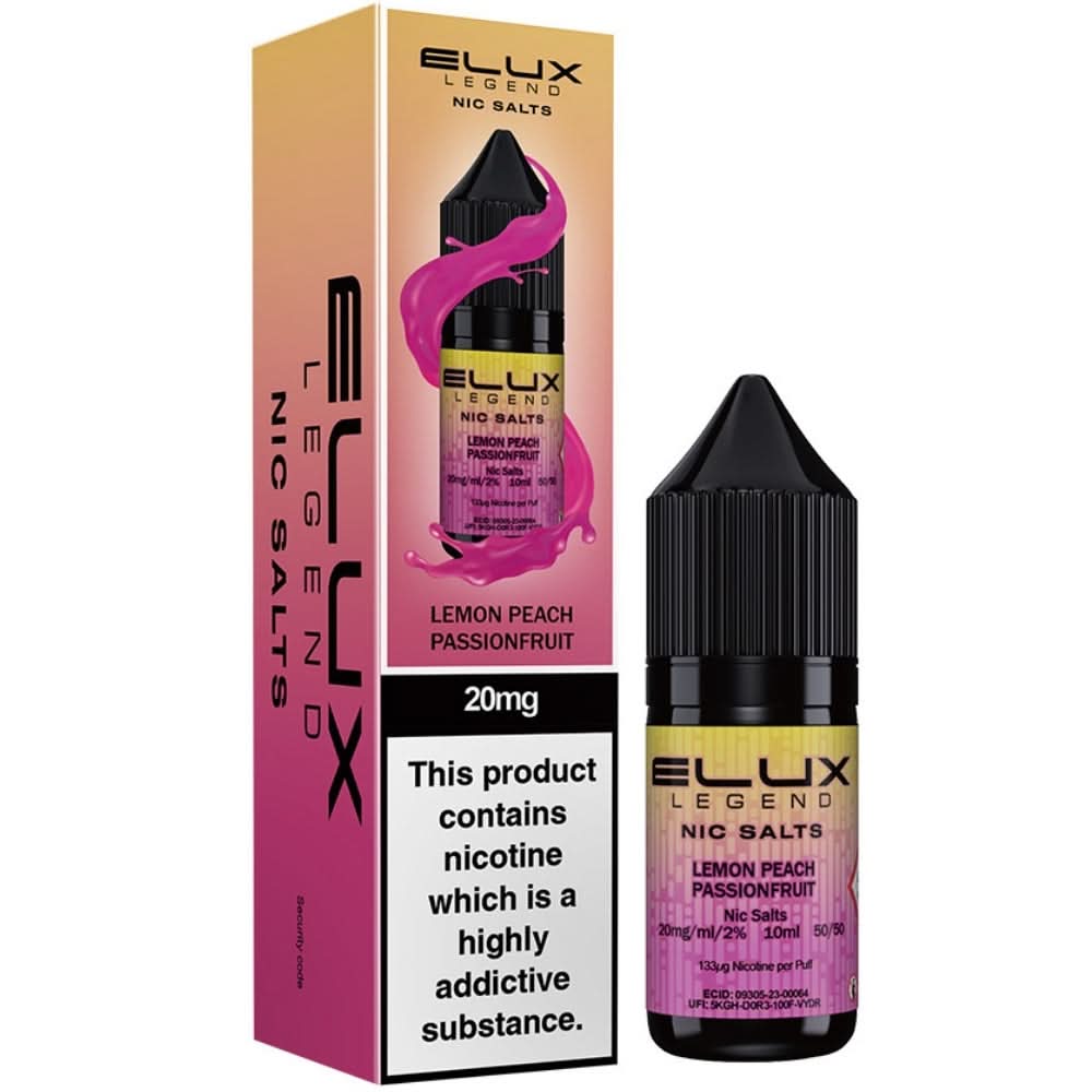 Lemon Peach Passionfruit Nic Salt E-Liquid Legend Series by ELUX (10ml)