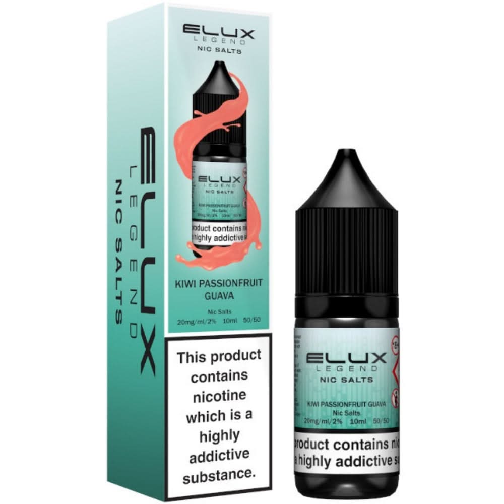 Kiwi Passionfruit Guava Nic Salt E-Liquid Legend Series by ELUX (10ml)