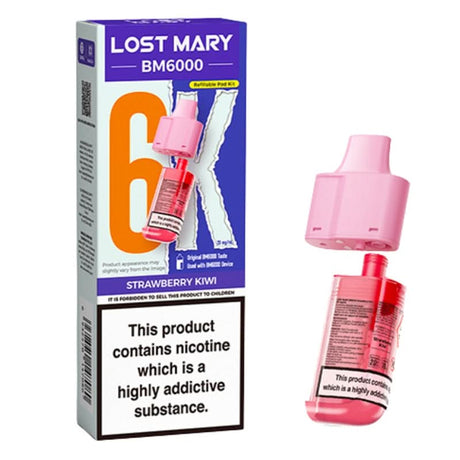 Lost Mary BM6000 Strawberry Kiwi Vape Pods