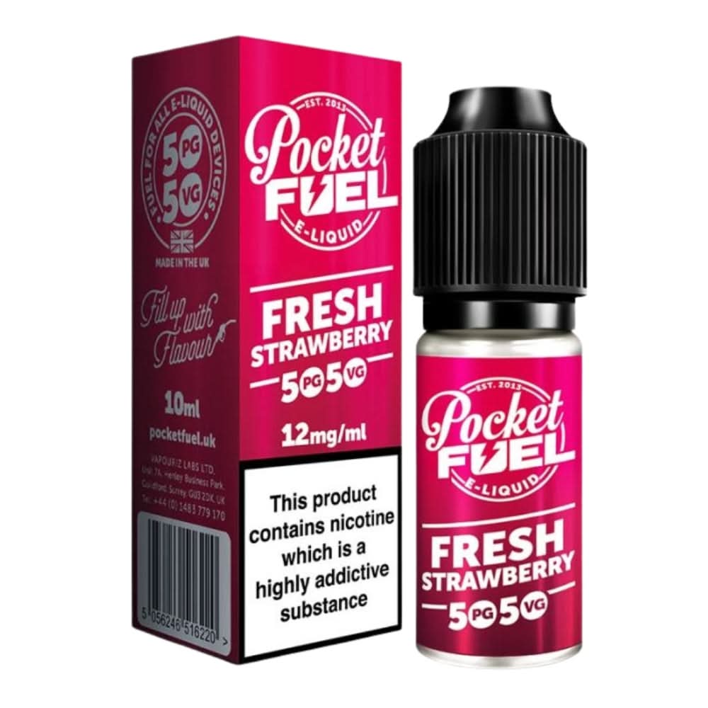Fresh Strawberry 50/50 E-Liquid by Pocket Fuel (10ml)