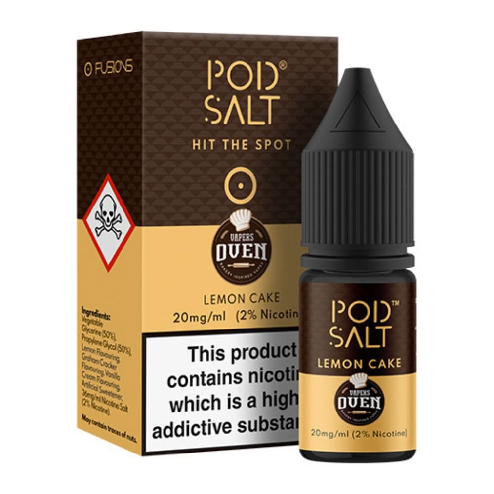 Lemon Cake Nic Salt E-Liquid Fusion Series by Pod Salt (10ml)