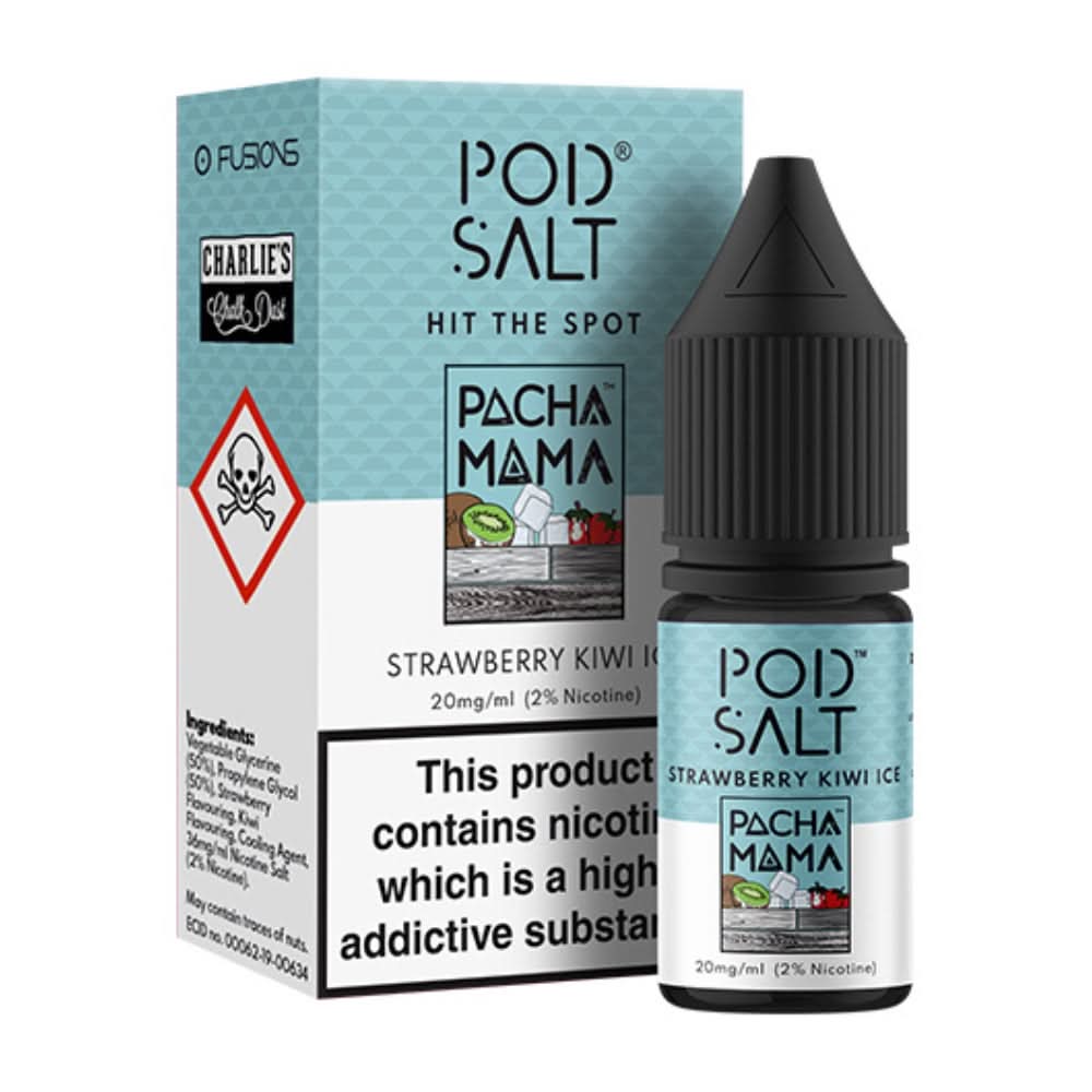Strawberry Kiwi Ice Nic Salt E-Liquid Fusion Series by Pod Salt (10ml)