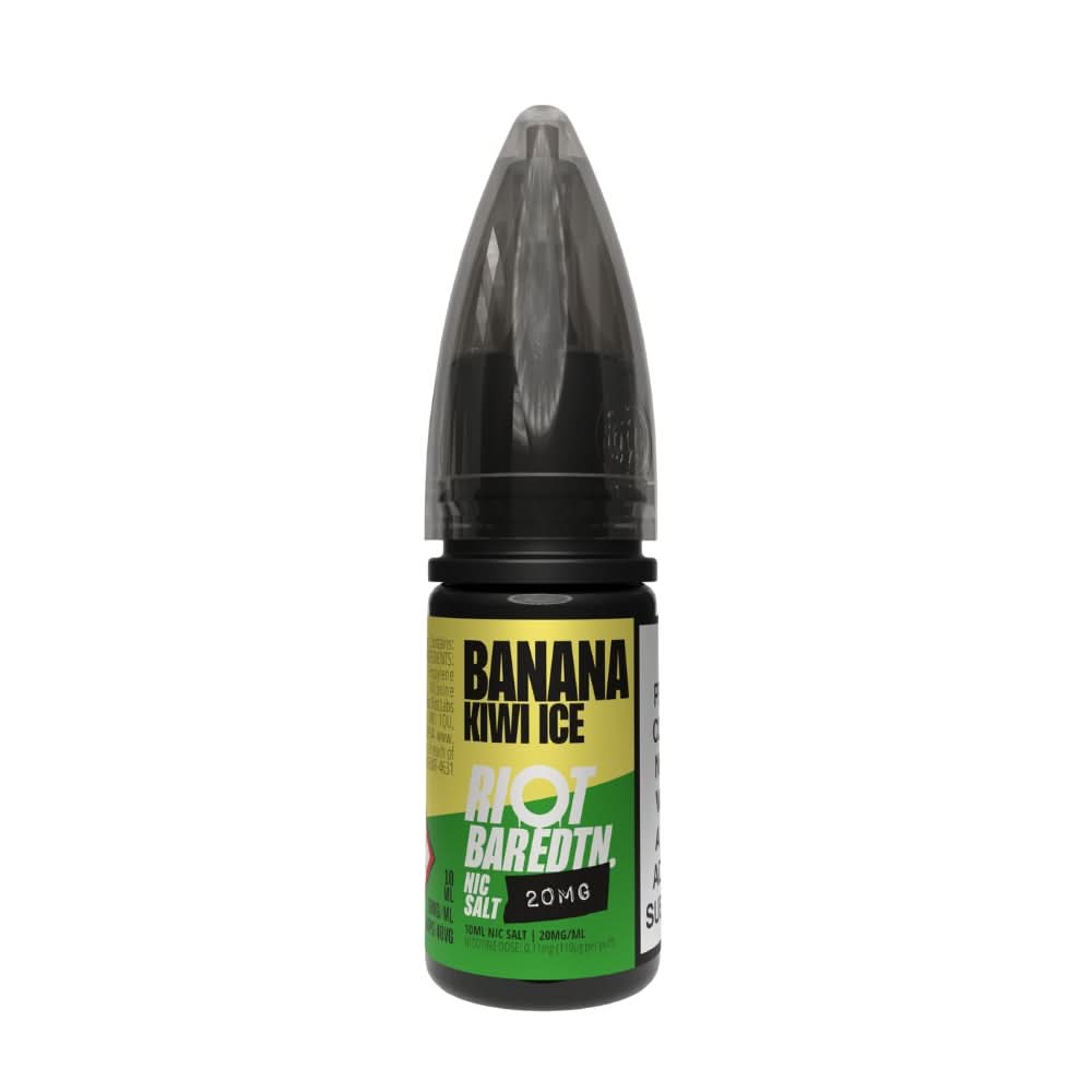 Banana Kiwi Ice Nic Salt E-Liquid Bar Edition by Riot Squad (10ml)