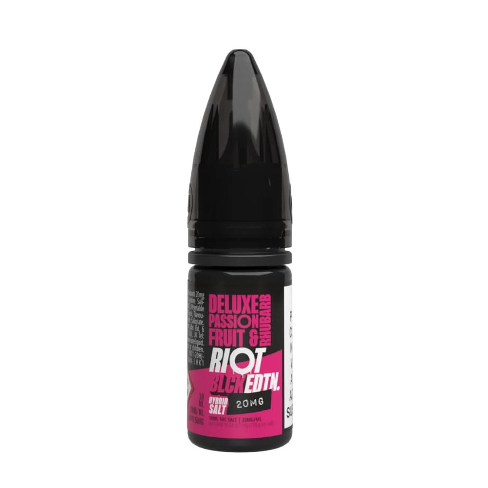 Passionfruit & Rhubarb E-Liquid Black Edition by Riot Squad (10ml)