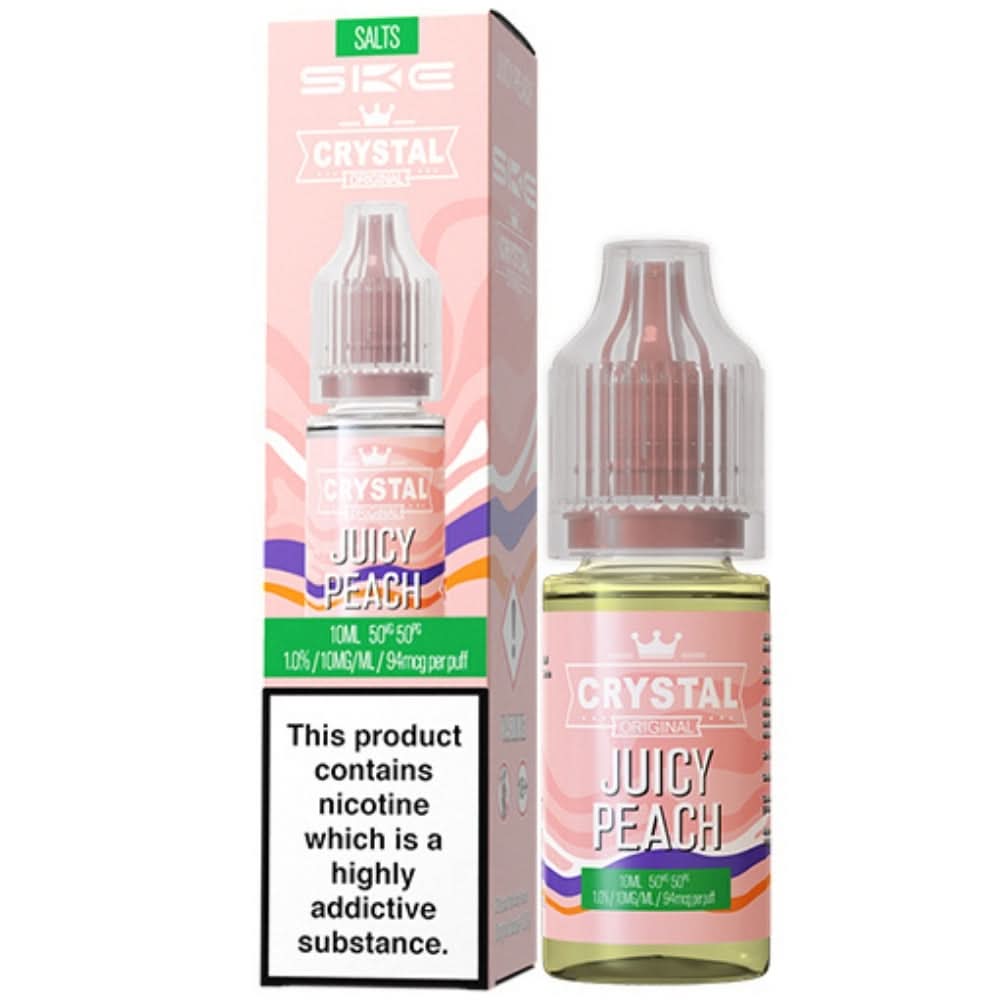 Juicy Peach Nic Salt E-Liquid Original Series by SKE Crystal (10ml)