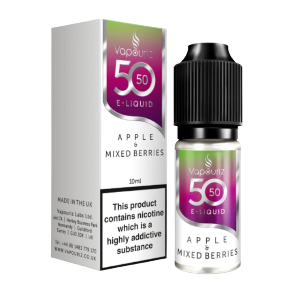 Apple & Mixed Berries E-Liquid 50/50 Series by Vapouriz (10ml)