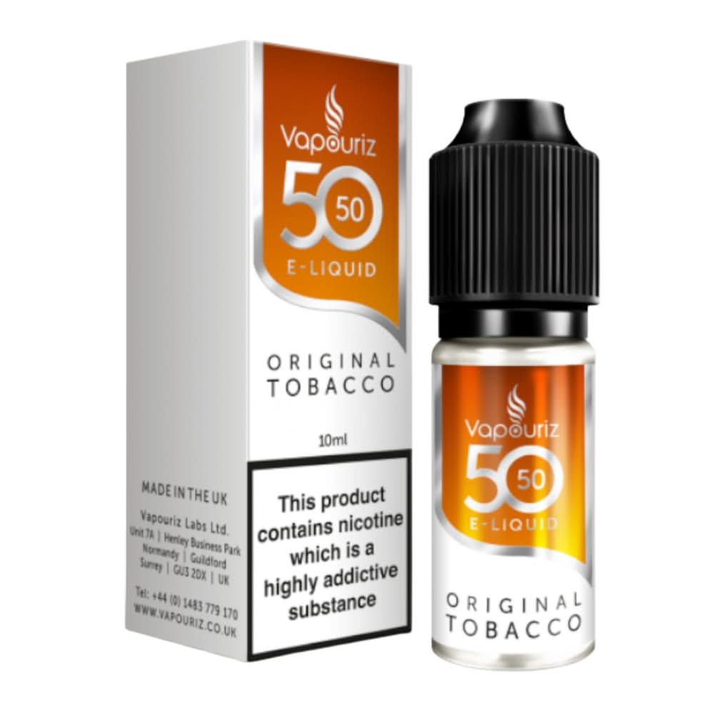 Original Tobacco E-Liquid 50/50 Series by Vapouriz (10ml)