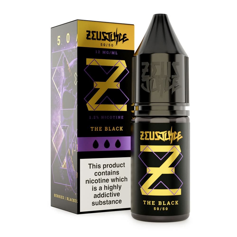The Black E-Liquid 50/50 Series by Zeus Juice (10ml)