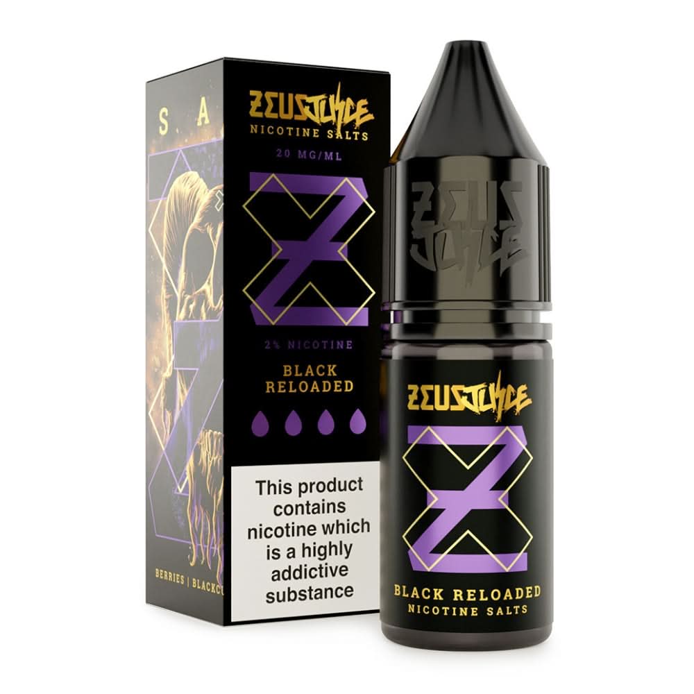 Black Reloaded Nic Salt E-Liquid by Zeus Juice (10ml)