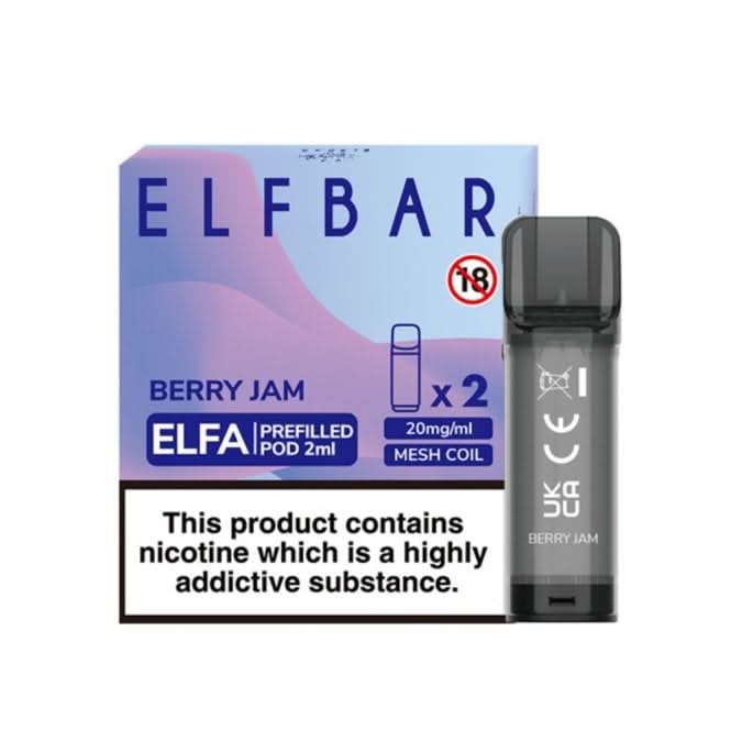 Berry Jam Prefilled Pods Elfa Series by Elf Bar (2 x 2ml)