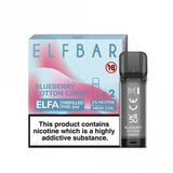 Blueberry Cotton Candy Prefilled Pods Elfa Series by Elf Bar (2 x 2ml)