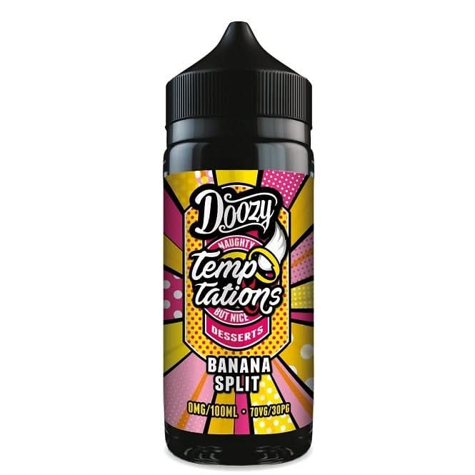 Banana Split Shortfill E-Liquid Temptations Series by Doozy Vape Co (50ml)