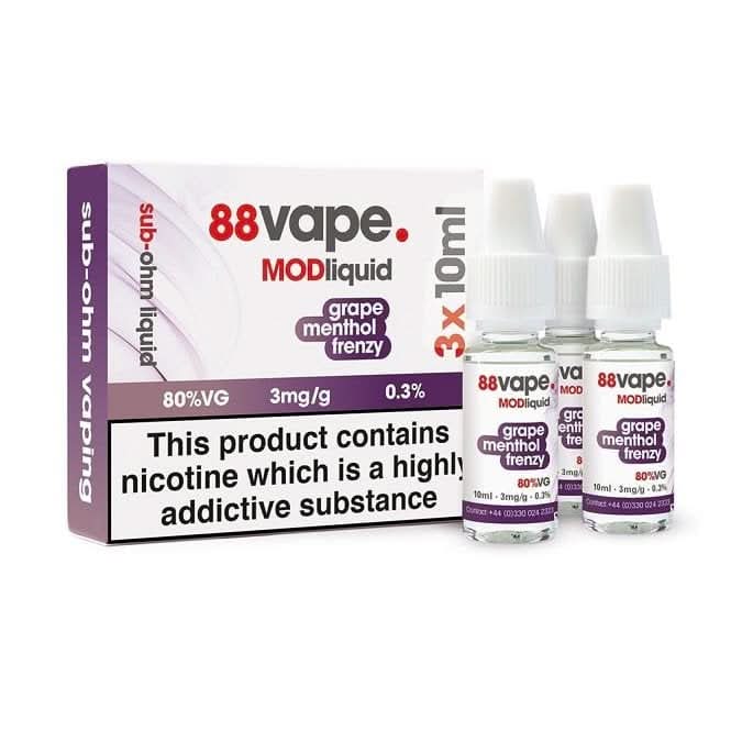 Grape Menthol MOD E-Liquid by 88vape (3 x 10ml)