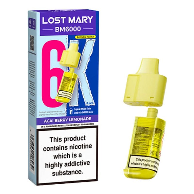 Lost Mary BM6000 Acai Berry Lemonade Prefilled Vape Pods