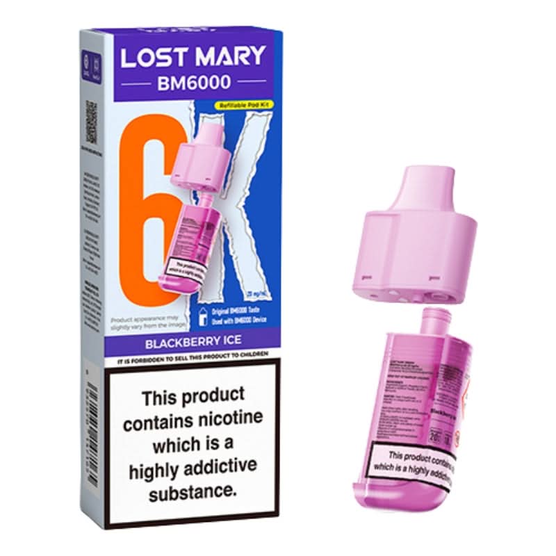 Lost Mary BM6000 Blackberry Ice Prefilled Vape Pods