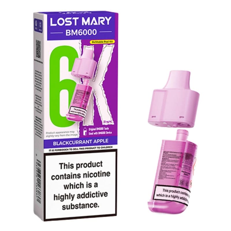 Lost Mary BM6000 Blackcurrant Apple Prefilled Vape Pods