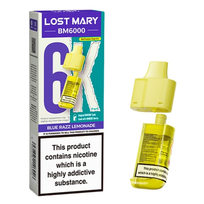 Lost Mary BM6000 Blue Razz Lemonade Prefilled Vape Pods