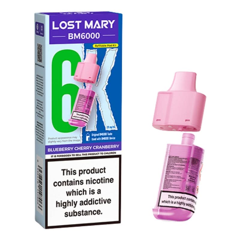 Lost Mary BM6000 Blueberry Cherry Cranberry Prefilled Vape Pods