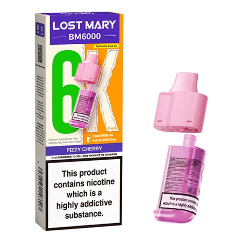 Lost Mary BM6000 Fizzy Cherry Prefilled Vape Pods