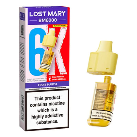 Lost Mary BM6000 Fruit Punch Prefilled Vape Pods