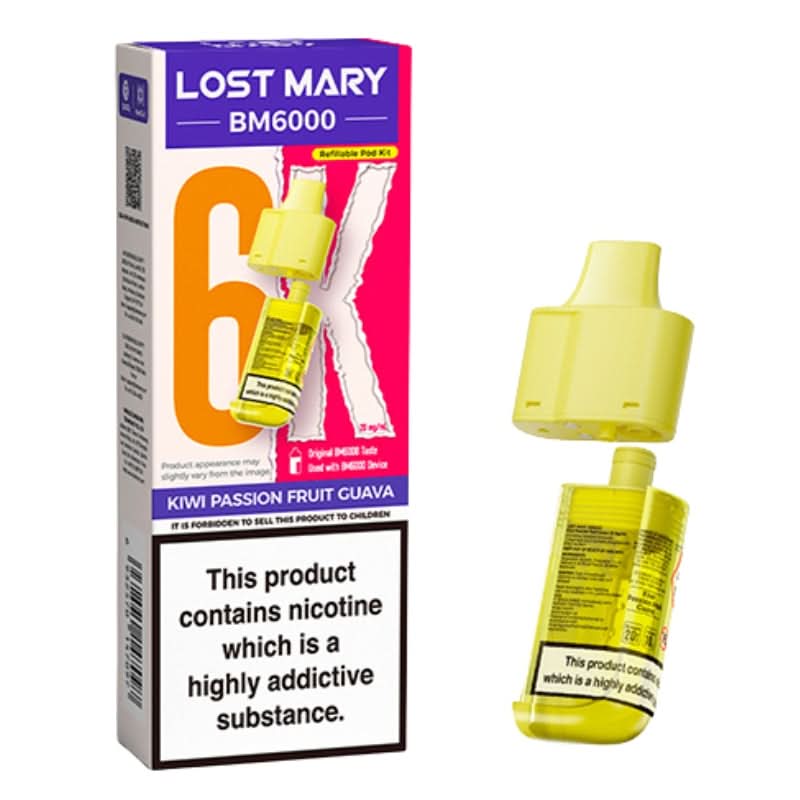 Lost Mary BM6000 Kiwi Passion Guava Prefilled Vape Pods