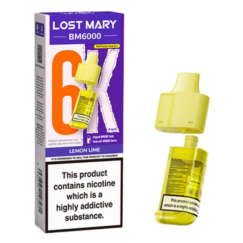 Lost Mary BM6000 Lemon Lime Prefilled Vape Pods