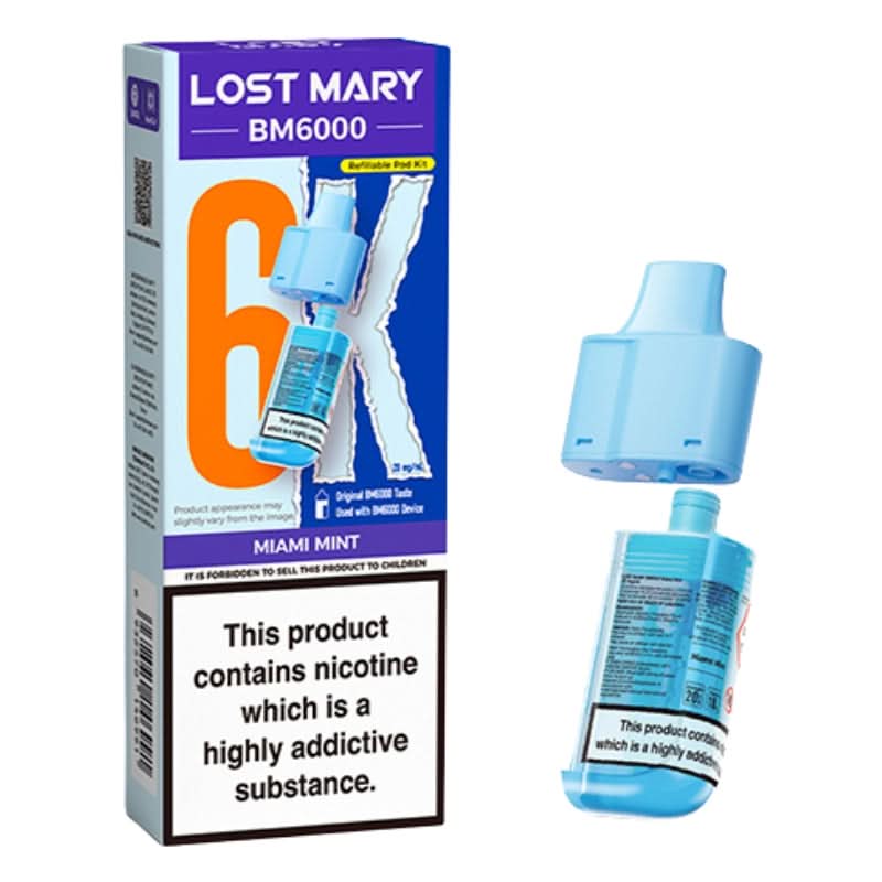 Lost Mary BM6000 Miami Mint Prefilled Vape Pods