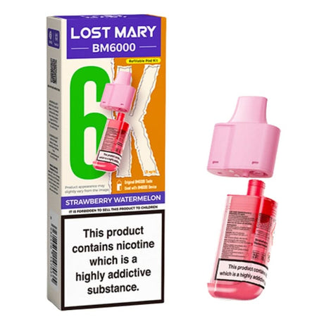 Lost Mary BM6000 Strawberry Watermelon Prefilled Vape Pods