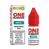 Menthol E-Liquid 50/50 Series by ONE E-Liquids (10ml)