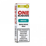 Menthol E-Liquid 50/50 Series by ONE E-Liquids (10ml)