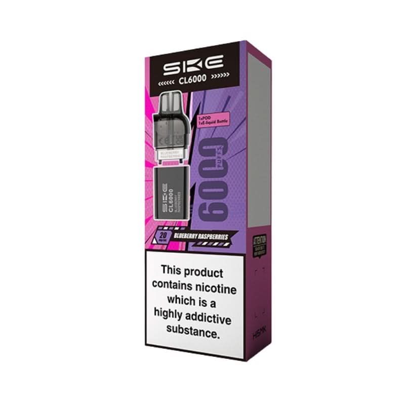 Blueberry Raspberries CL6000 Prefilled Pods by SKE Crystal (2ml + 10ml)