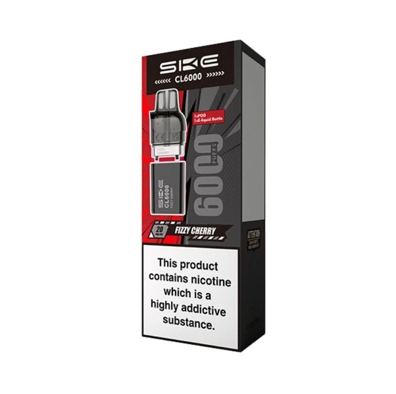 Fizzy Cherry CL6000 Prefilled Pods by SKE Crystal (2ml + 10ml)