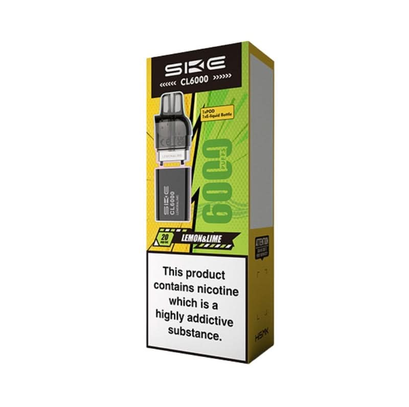 Lemon & Lime CL6000 Prefilled Pods by SKE Crystal (2ml + 10ml)