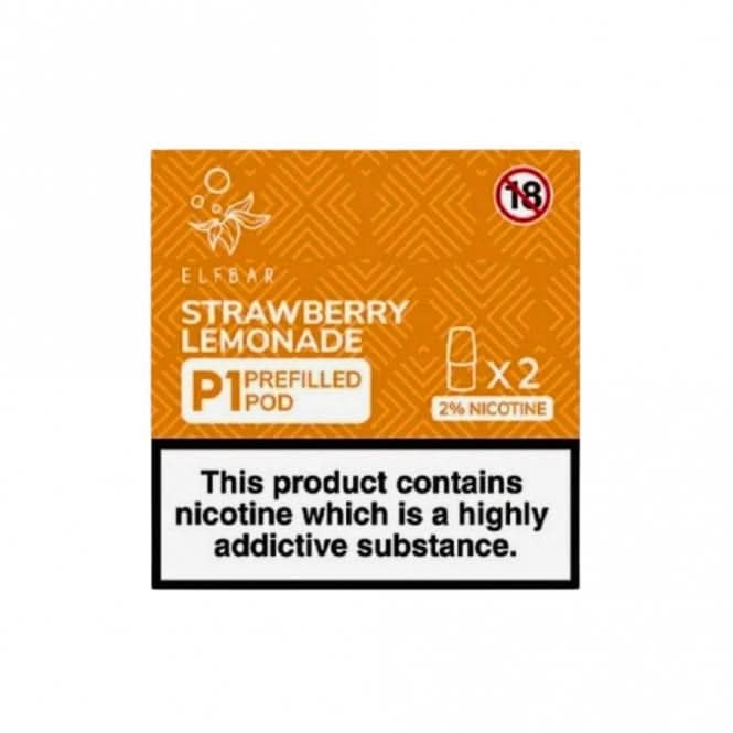 Strawberry Lemonade Mate P1 Prefilled Pods by Elf Bar (2 x 2ml)